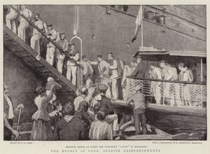 The Revolt in Cuba, Spanish Reinforcements by Henry Marriott Paget
